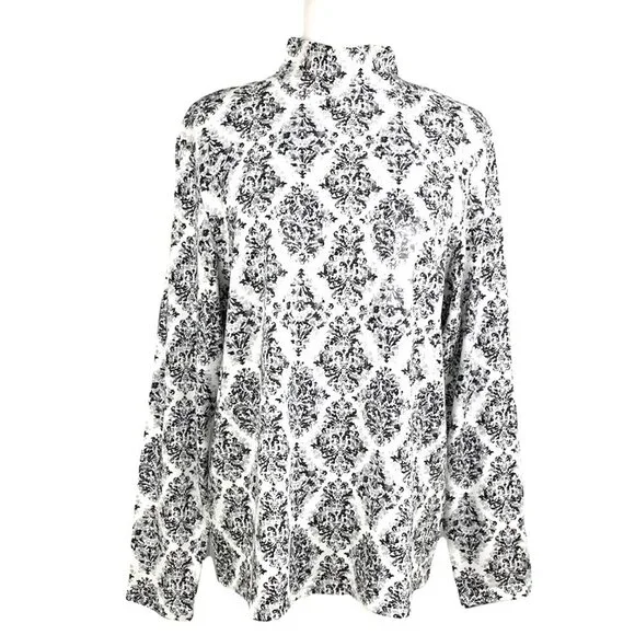 KAREN SCOTT Tops Long Sleeve Mock Neck Women's Sweaters Gray Plus Size 0X - Picture 2 of 10